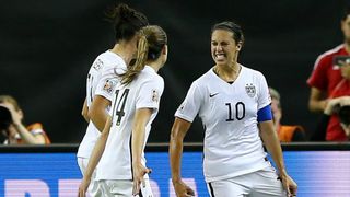 Carli Lloyd celebrating