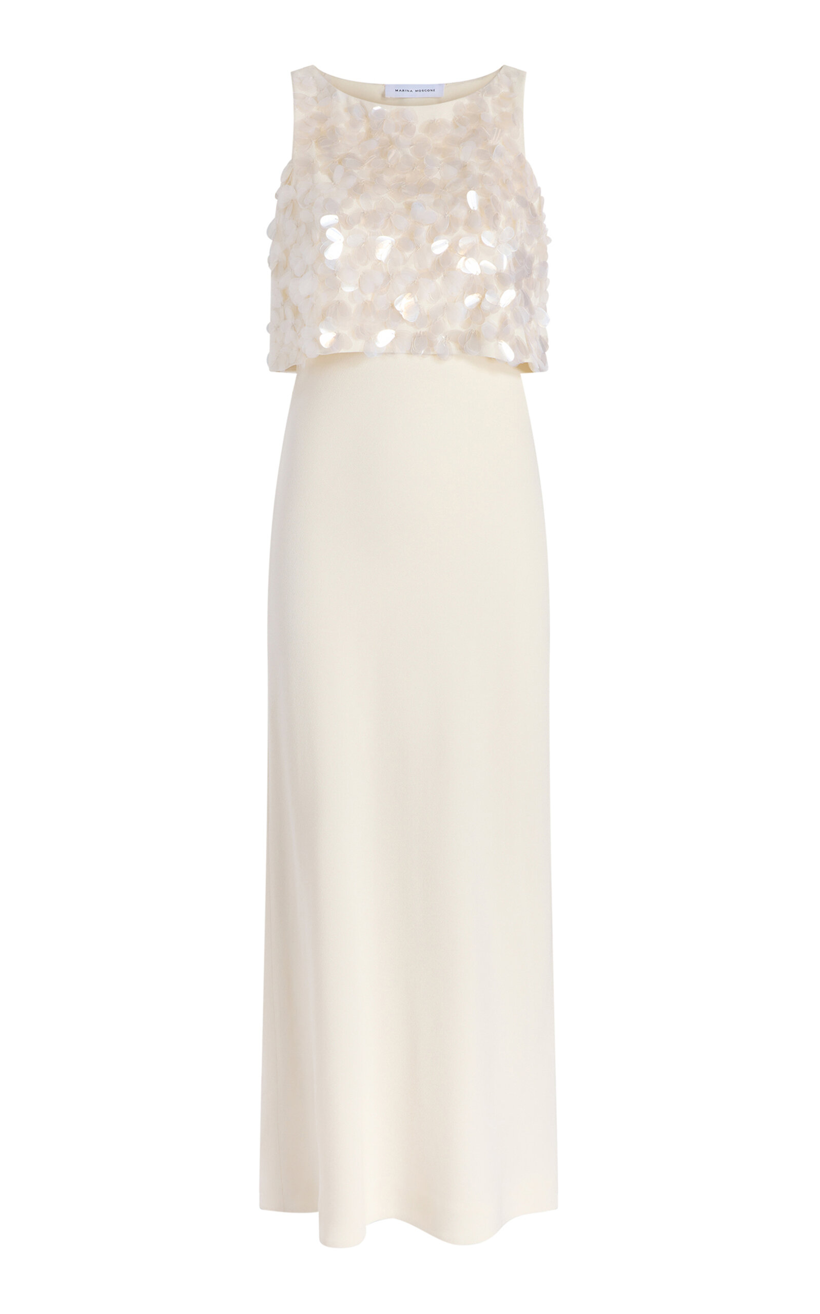 Bias Maxi Dress With Paillette Bodice