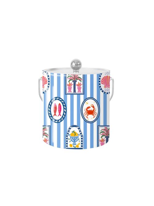 Seaside Stripe Ice Bucket