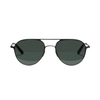 Aviator sunglasses with black tinted lenses