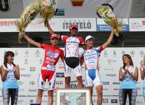 The stage podium: Failli, Caruso and Solari