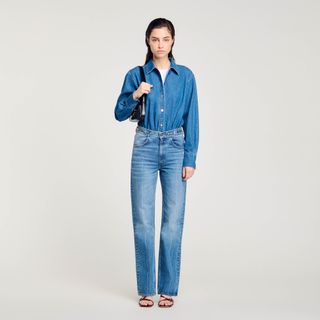 Denim Shirt Bodysuit