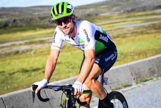 Bernie Eisel appears to be enjoying himself on stage 3 of the 2018 Arctic Tour of Norway