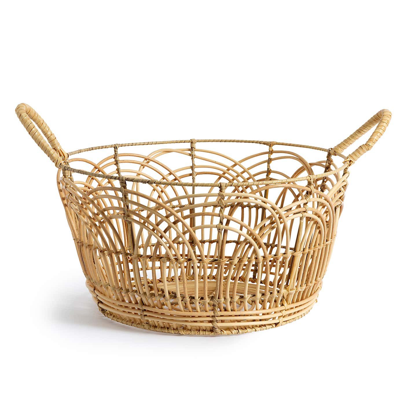 Rattan storage basket