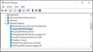 Windows Device Manager includes details on a device's network adapters