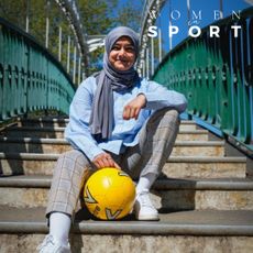 Diversity in sport: Footballer Lipa Nessa with a football