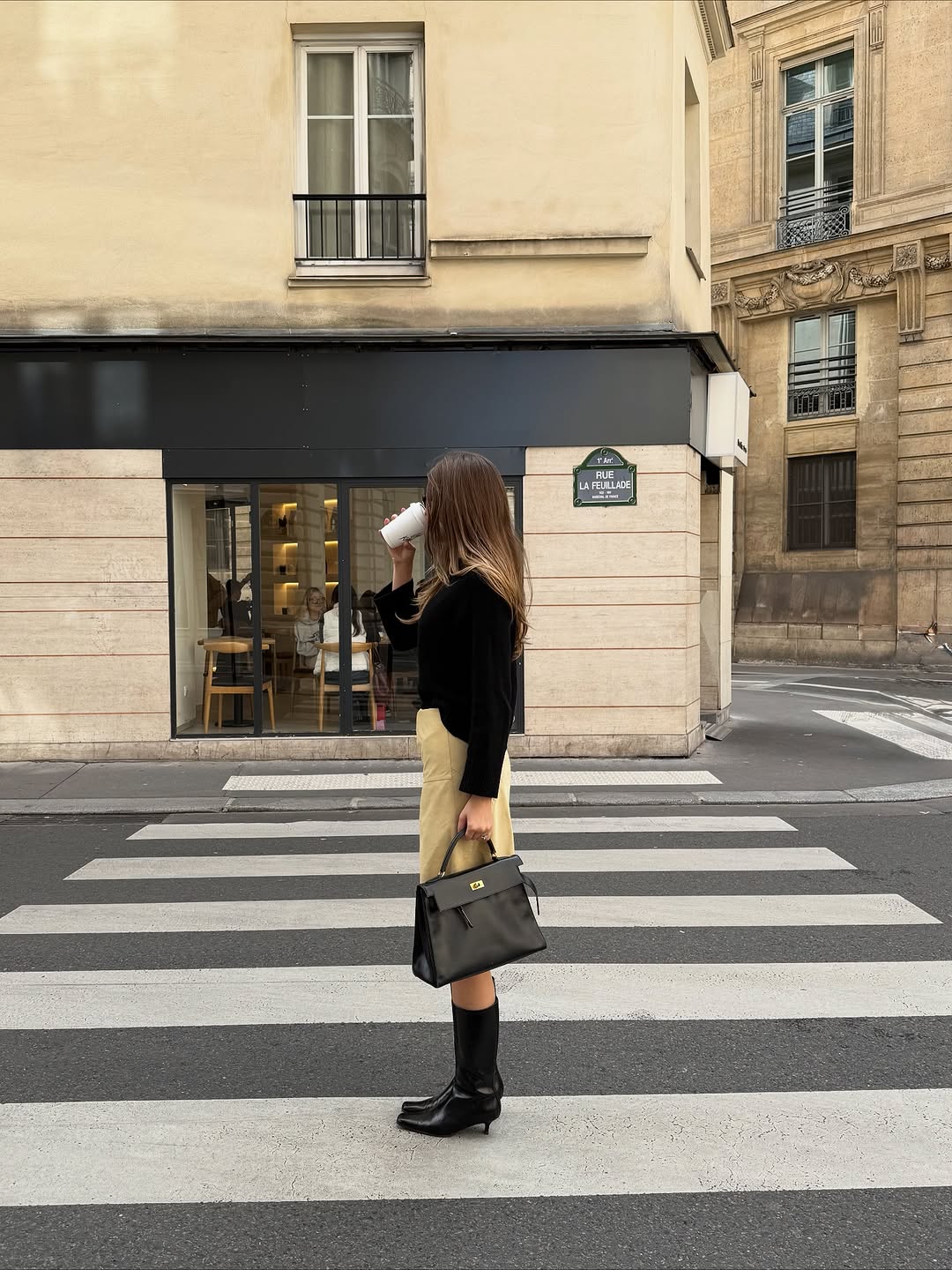 pencil skirt with boots outfit