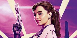 Qi'ra (Emilia Clarke) on Solo: A Star Wars Story poster