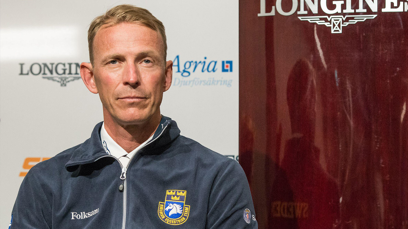 Olympic team gold medallist showjumper Peder Fredricson, pictured, has been released from hospital and is recovering following a fall with H&amp;amp;M Que Sera
