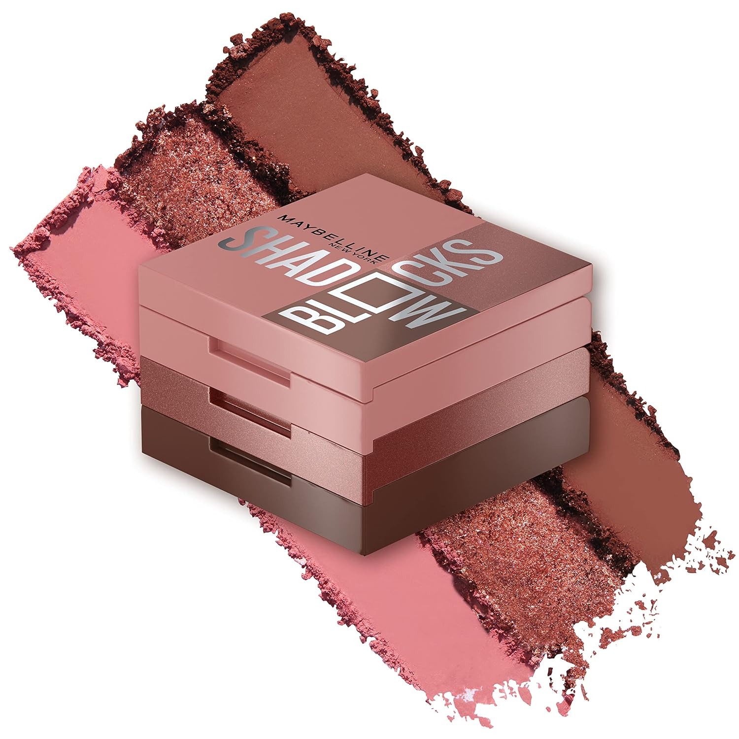 MAYBELLINE, Maybelline New York Shadow Blocks Shadow Blocks Eyeshadow Palette, Stacked Eye Shadow Trio, West 4th &amp;amp; Perry St, 0.08 Oz