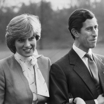 London, England: Britain's Prince Charles and Lady Diana Spencer pose for photographers outside Buckingham Palace February 24th after the official announcement of their engagement, 27th February 1981.