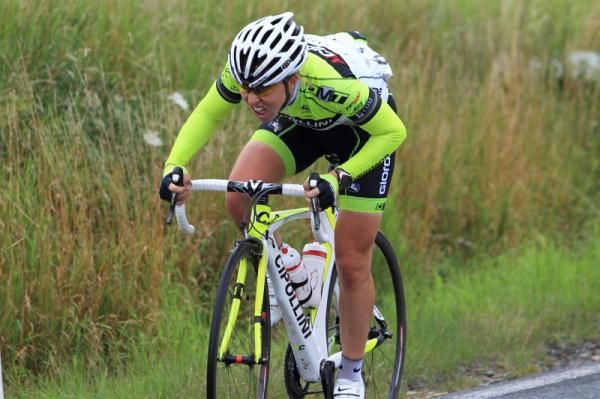 Nicole Cooke (SC MCipollini Giordana) fights her bike on the steep section of "Hankaberg"