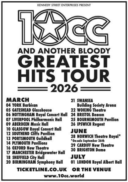 10cc 2026 tour poster