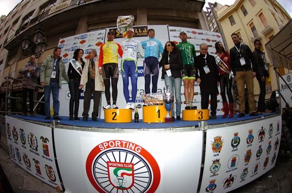 The jersey holders on stage after stage three.