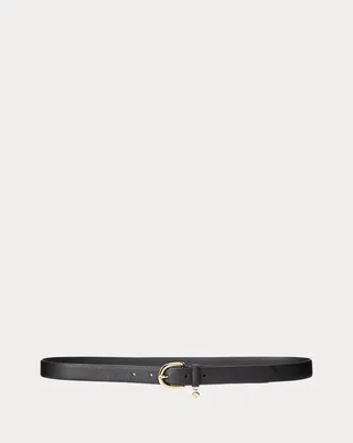Ralph Lauren, Charm Crosshatch Leather Belt