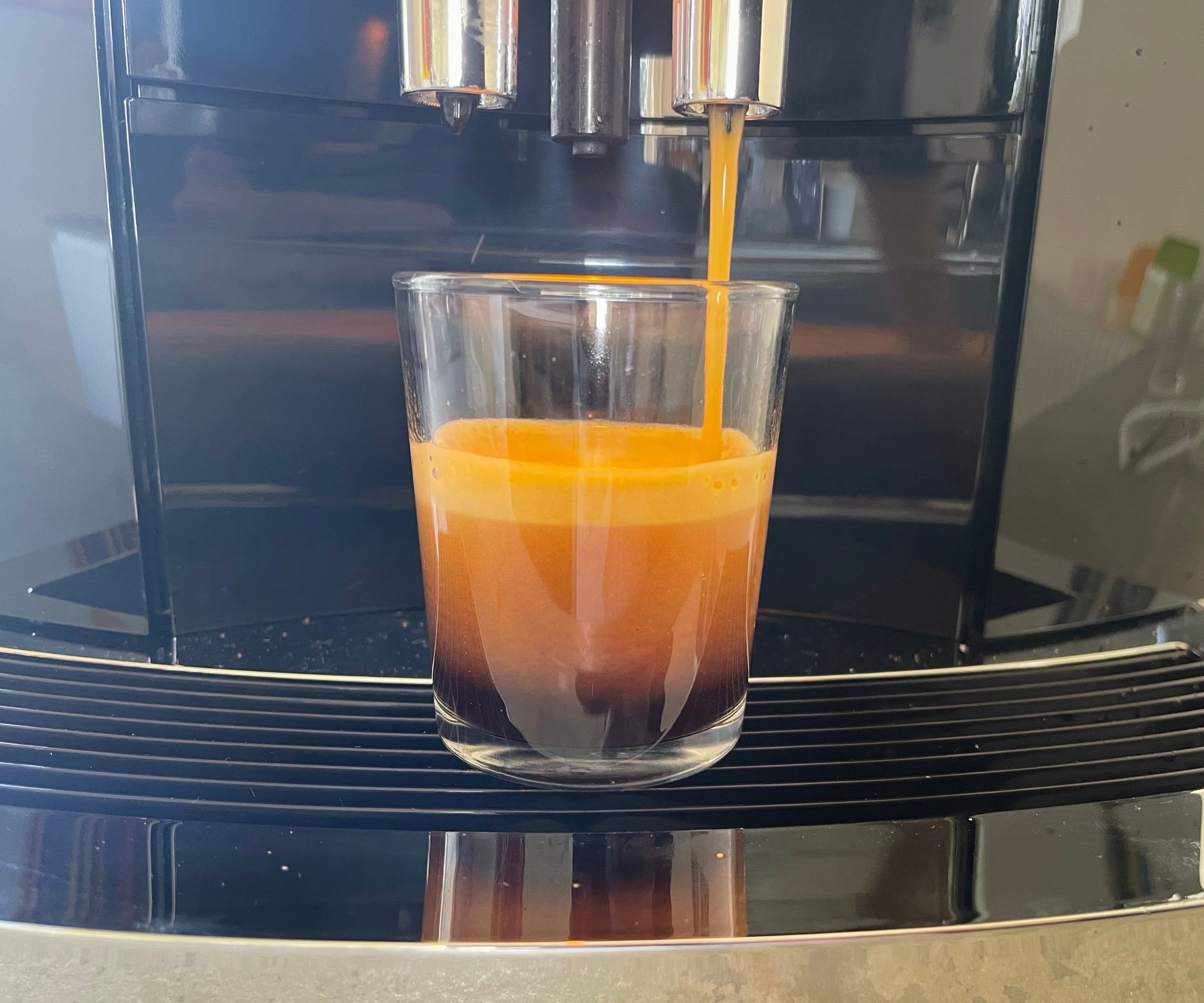 Espresso brewed in the Jura ENA 8