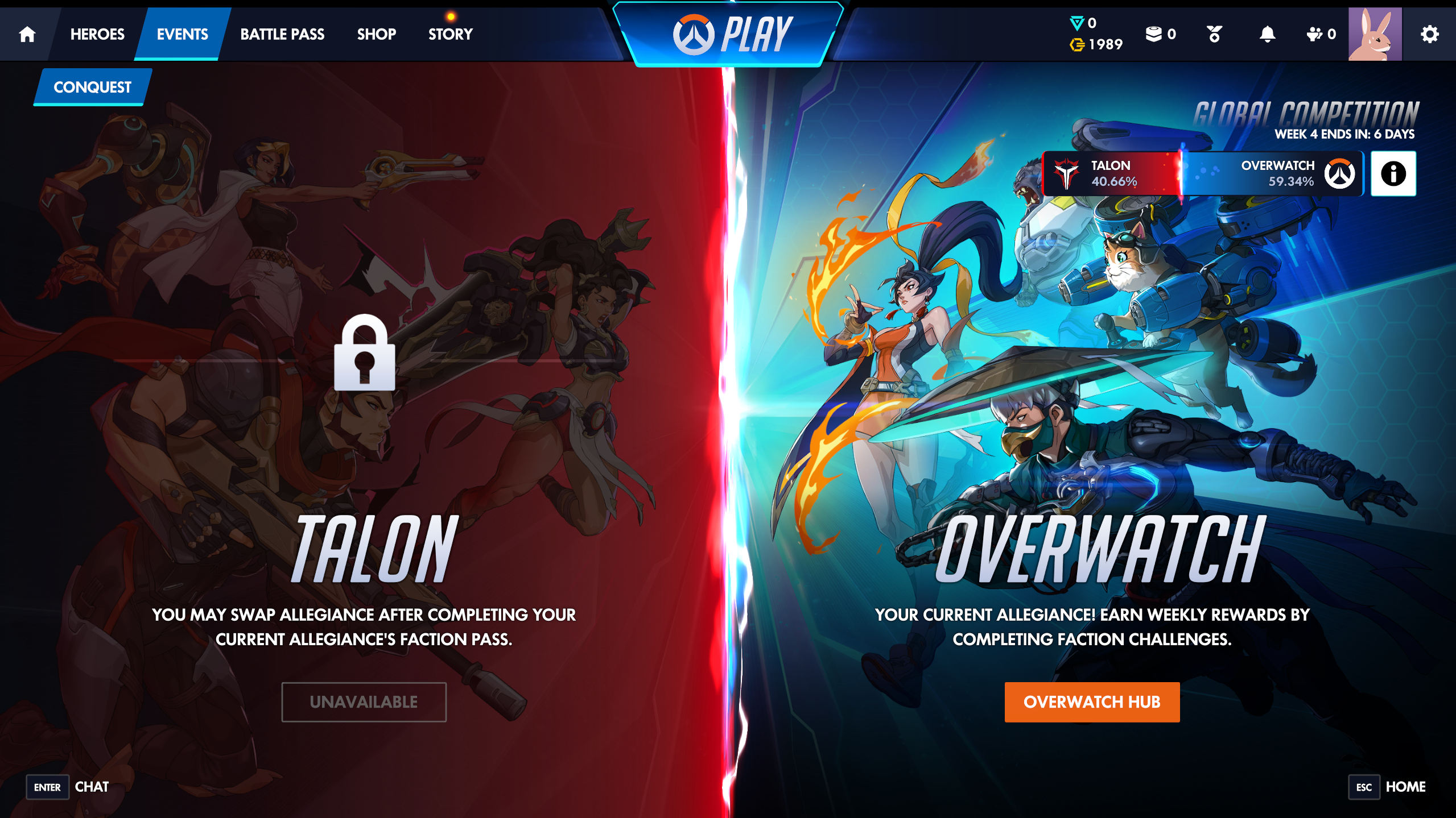 The Conquest event in Overwatch.