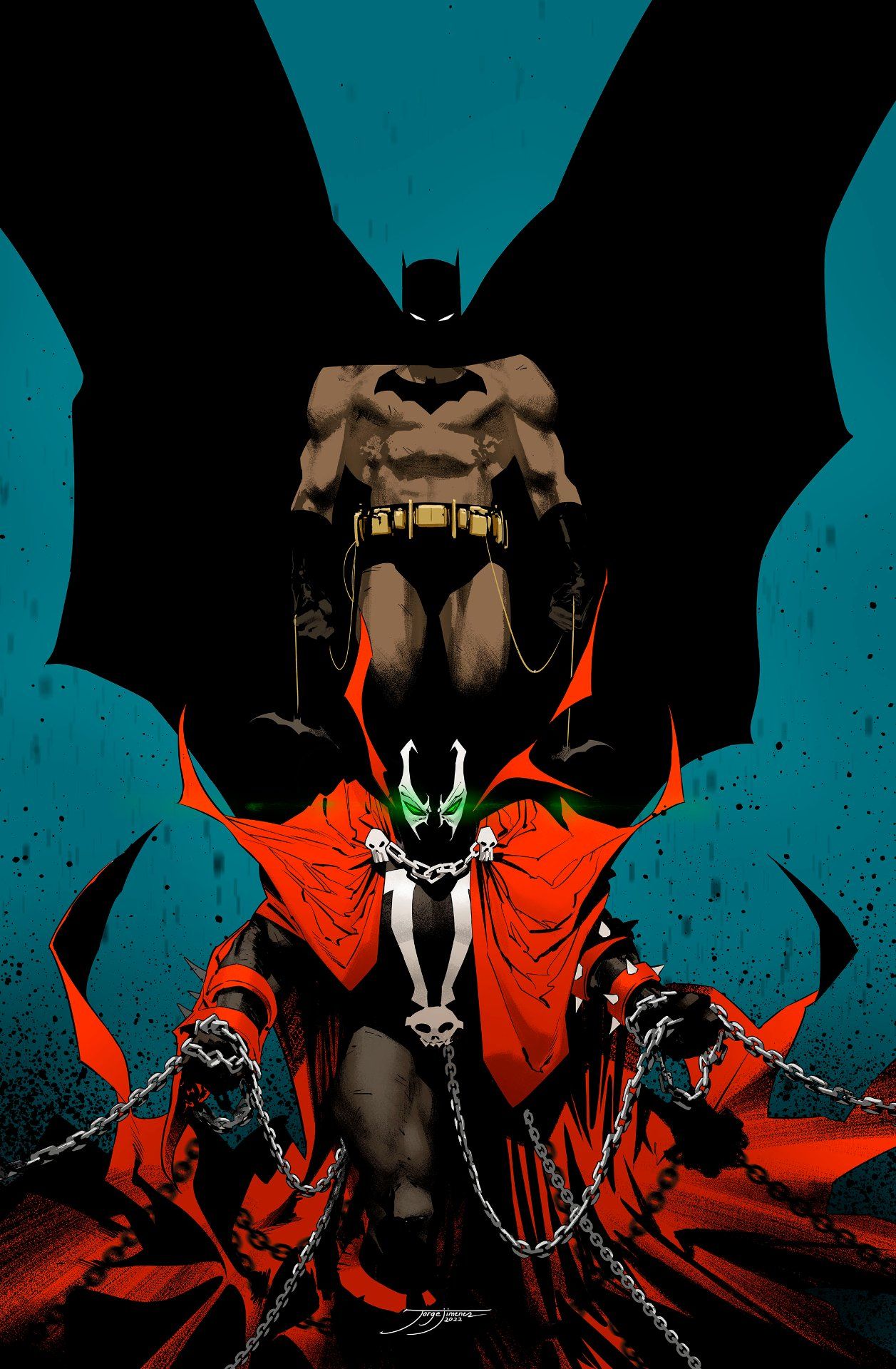 Batman/Spawn #1 covers