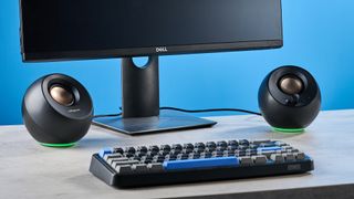 Black Creative Pebble Pro computer speakers