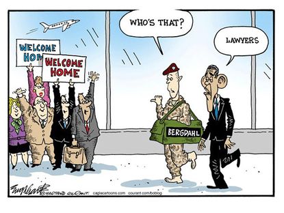 Political cartoon Bergdahl Obama