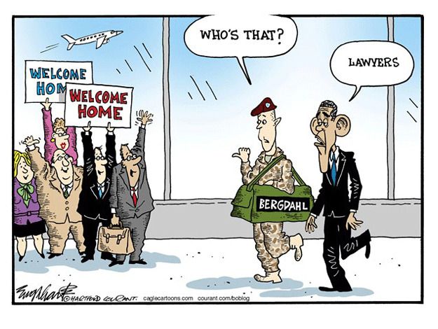 Political cartoon Bergdahl Obama