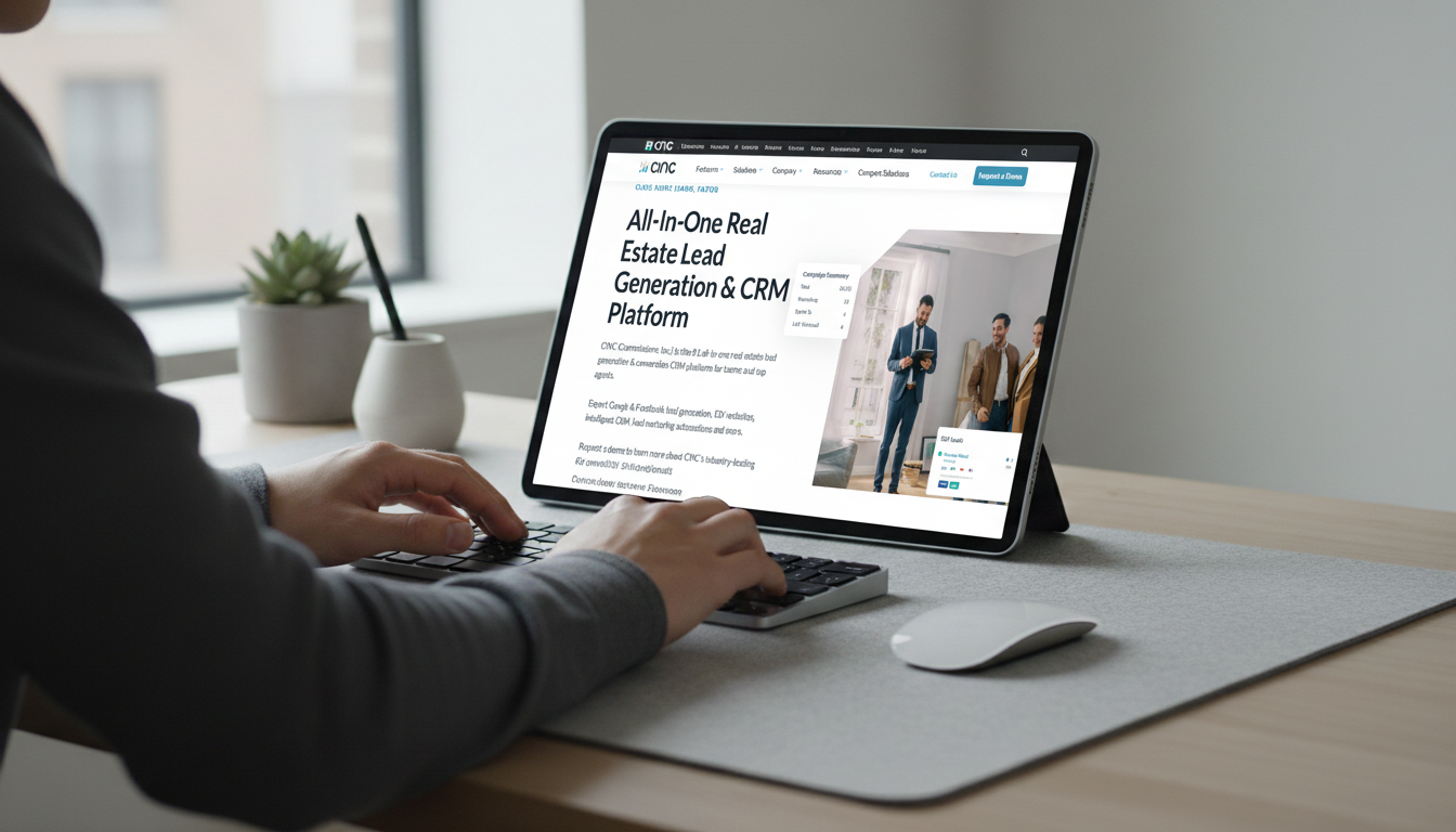 Cinc CRM being used on a tablet