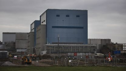 Construction work at the Hinkley Point nuclear power station