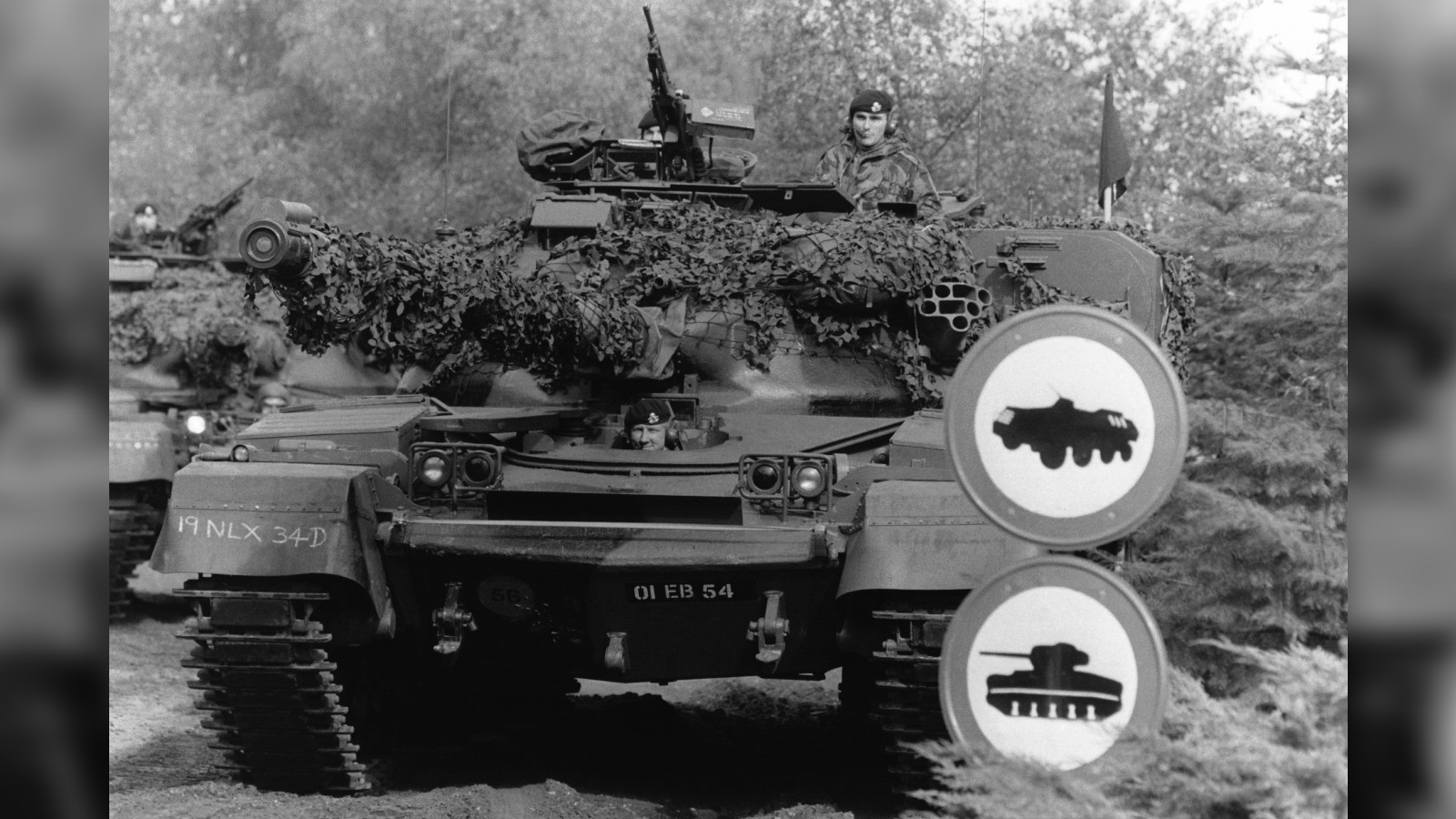 a NATO tank on exercise in 1983