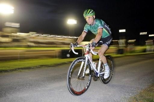 Thomas Voeckler (Europcar) at the hippodrome at Les Sables-d'Olonne.