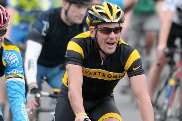 Just a walk in the park, so to speak, for Lance Armstrong in Dublin, Ireland's Phoenix Park.