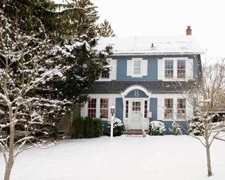 house exterior in winter