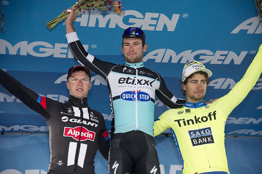 The top three from the stage on the podium