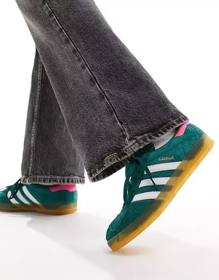Adidas Gazelle Green and Pink
