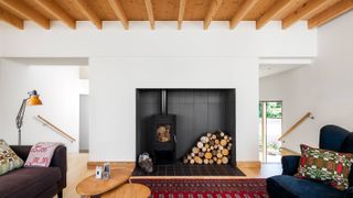 contemporary inglenook fireplace