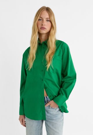 stradivarius, Oversize Poplin Shirt