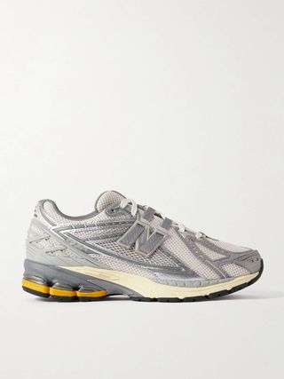 1906 Metallic Faux Leather-Trimmed Mesh Sneakers