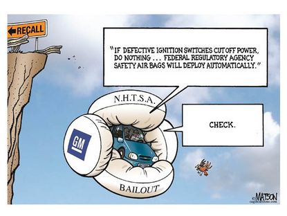 Editorial cartoon GM bailout