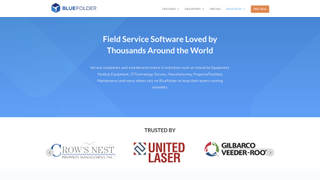 BlueFolder website screenshot