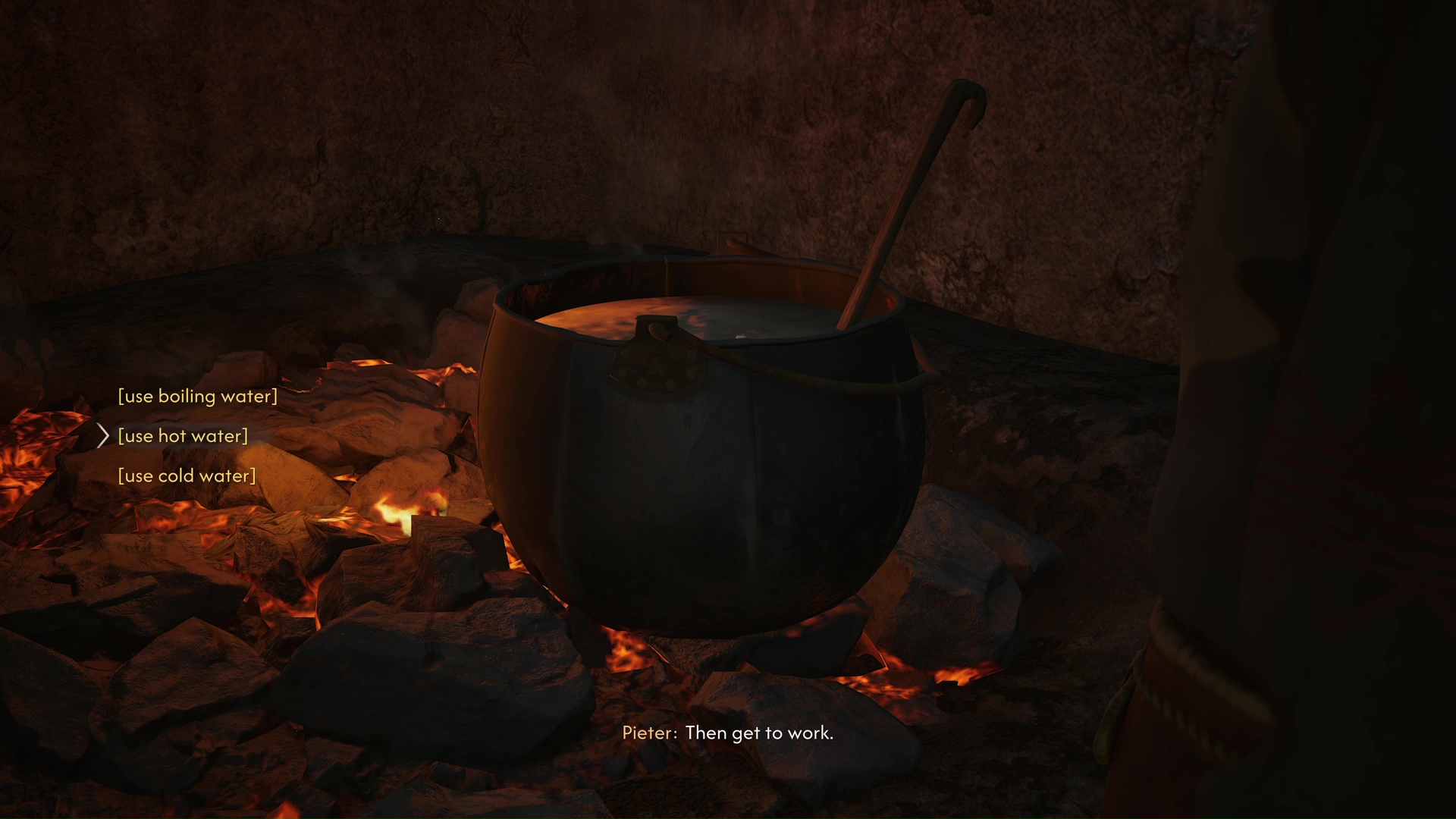 Choosing the water for brewing medicine in The Blood of Dawnwalker