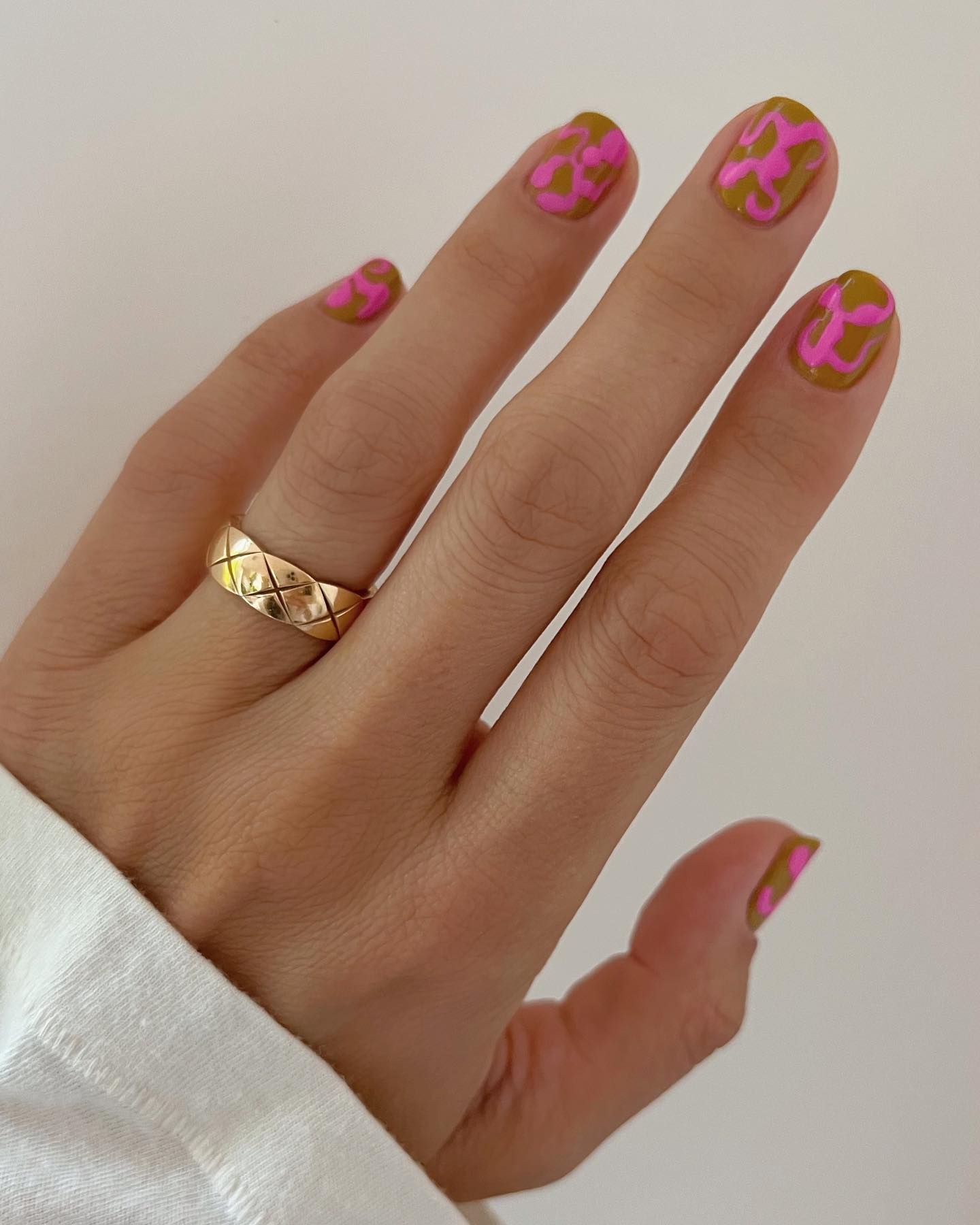 Manicure with artistic swirls by Betina Goldstein