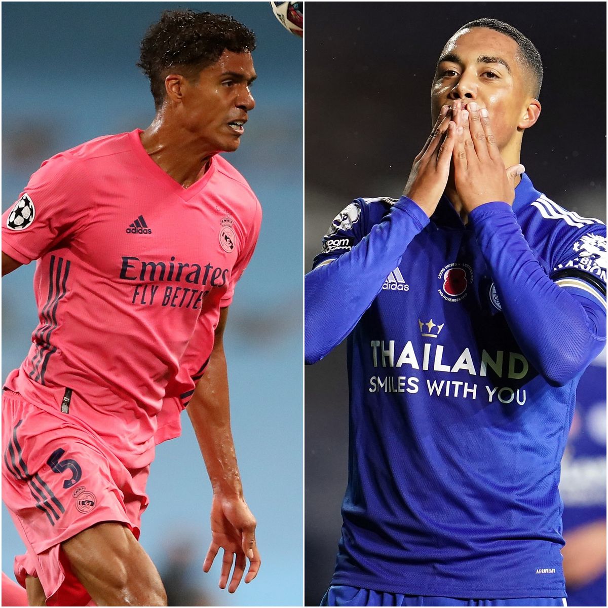 Raphael Varane and Youri Tielemans