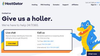 HostGator customer support page