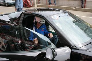 Chris Horner in the Corvette