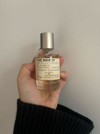 Julia Marzovilla wears Le Labo Thé Noir 29 Eau de Parfum