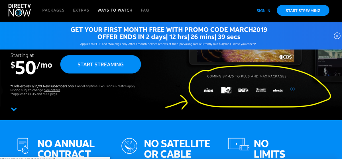 DirecTV Now to Bring Viacom Nets Back April 5 | Next TV