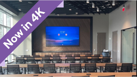 The new Nanolumens 4K display in a boardroom.