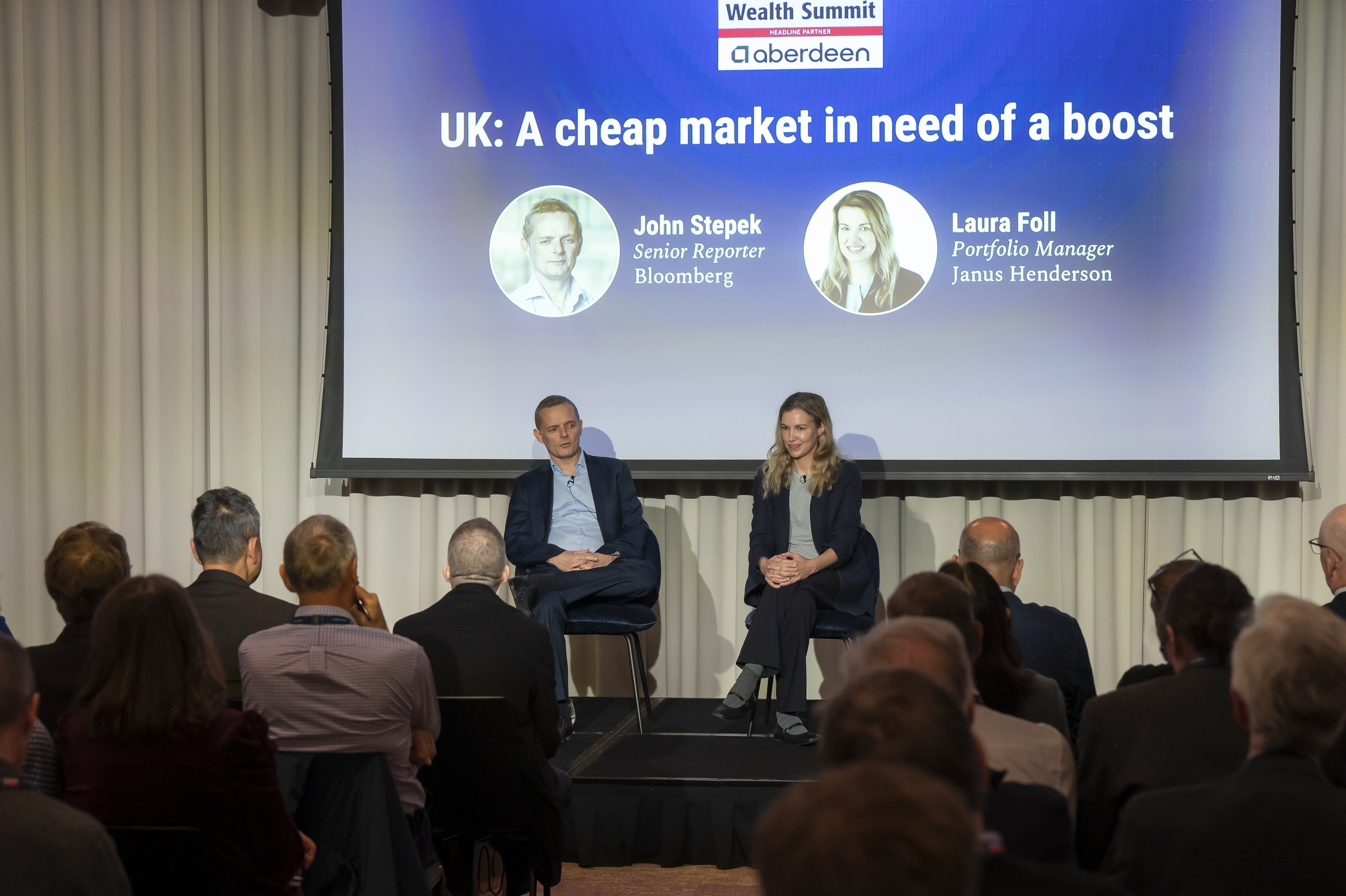 Laura Foll of Janus Henderson with former MoneyWeek editor John Stepek