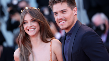 Barbara Palvin and Dylan Sprouse attend the "Bones And All" red carpet at the 79th Venice International Film Festival on September 02, 2022 in Venice, Italy