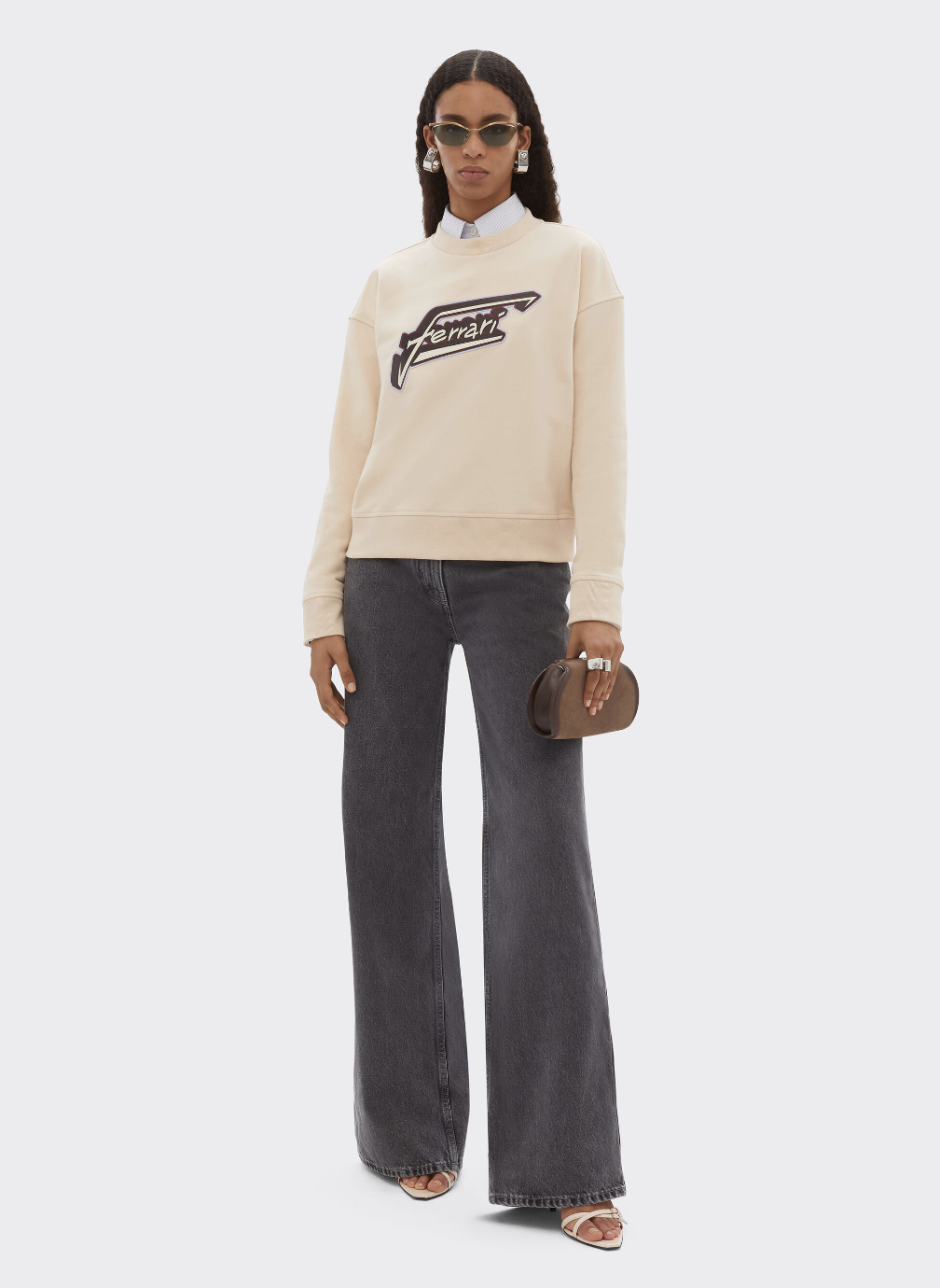 Ferrari, Cotton sweatshirt with Ferrari patch