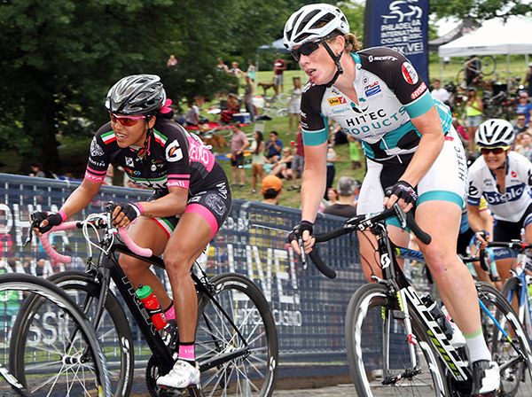 One of the best sprinters in the world, Kirsten Wild (Hitec Products) takes on the Lemmon Hill challenge